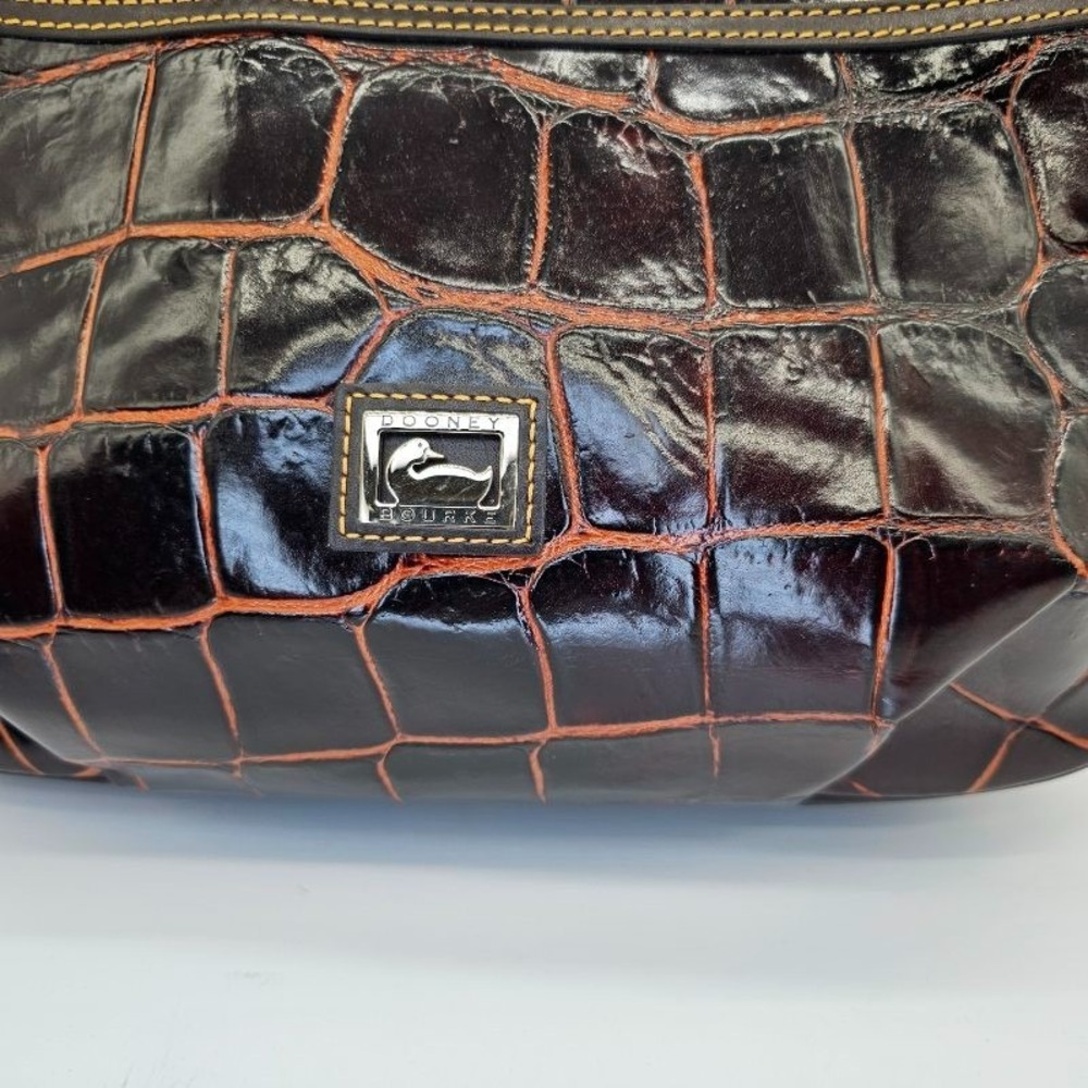 Dooney & Bourke Bag  Croco Embossed Leather  Handbag Purse J26917468 - Picture 7 of 16
